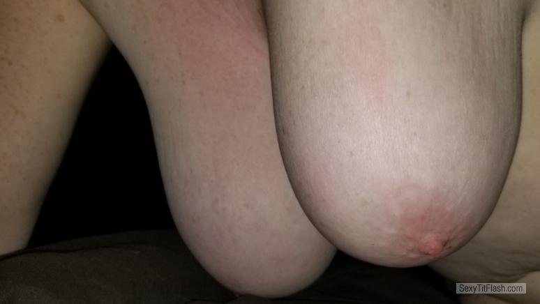 Tit Flash: Wife's Very Big Tits - Nad from Canada